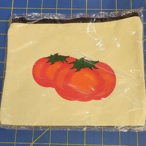 Tomato Zipper Pouch 8.5" x 7"